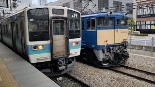 2022 8/29【中央東線】EF64形1031号機 単9430レ 単機回送 甲府駅発車【汽笛有】