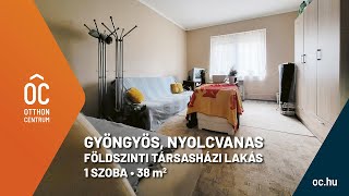 Eladó 1 szobás, földszinti társasházi lakás - Gyöngyös, Nyolcvanas lakótelep - 38 nm