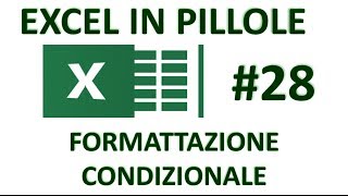 EP28 come fare la  FORMATTAZIONE CONDIZIONALE con EXCEL (1a parte)