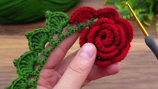 Incredibly beautiful!!** I am making a very easy crocheted red rose.. #crochet  #knitting