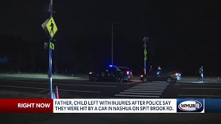 Father, child struck by vehicle on Spit Brook Road in Nashua; Police investigating