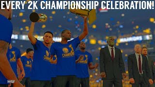 Every NBA Finals Championship Celebration (NBA 2K - NBA 2K18)
