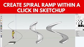 how to create circular ramp in sketchup / sketchup tutorial / shape bender plugin