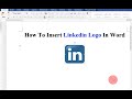 how to insert linkedin logo icon in word