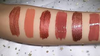 6 Colors Nude Glitter Metallic Lipgloss