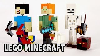 REVIEW: LEGO Minecraft BigFigs Series 1 (Steve, Alex & Skeleton)