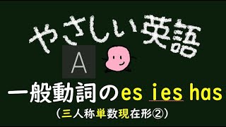 【中１　英語】三単現のes ies has（約６分）お豆せんせいのやさしい英語