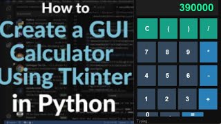 Python Tkinter Calculator GUI | Build a Modern Dark Mode App Step by Step