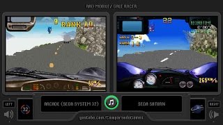 Rad Mobile (Arcade vs Sega Saturn) Side by Side Comparison (Gale Racer)