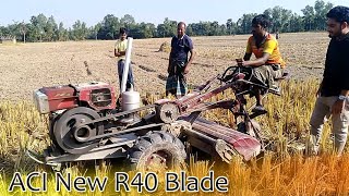 ACI New R40 blade power tiller describing by big tiller owner the tos vlog