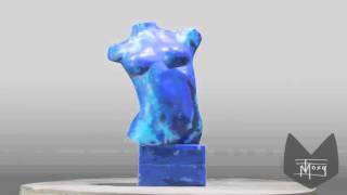 HDPE Blue lady sculpture