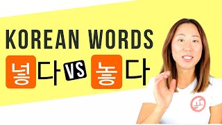 Similar Korean Words 넣다 VS 놓다