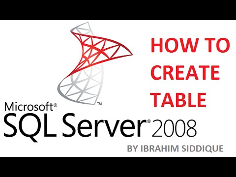 How To Create Table In SQL Server 2008 - YouTube