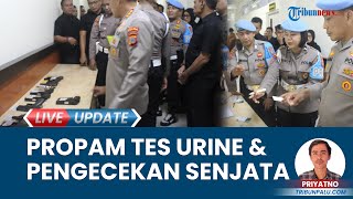 Cegah Langgar Aturan, Personel Bidpropam Polda Sulteng Jalani Tes Urine \u0026 Pengecekan Senjata