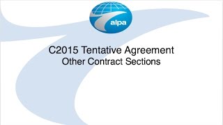 C2015 Tentative Agreement - Other Contract Sections