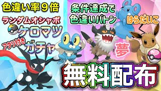 条件達成で色違いバトン！オシャボ入りケロマツ色違いガチャ、夢ガラルニャース、夢イーブイ、その他は概要欄【ポケモンSV 実況ライブ配信中】