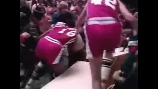 Bob Lanier Fights a Fan During Chaotic Pistons-Warriors Playoff Brawl (Full Sequence)