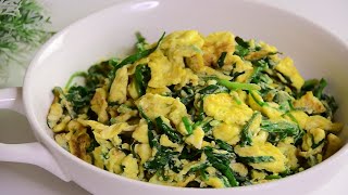 #46부추 스크램블 만들기 : 아침밥 한끼 식사로 딱인 맛있는 부추 스크램블 How to make leek scrambled eggs