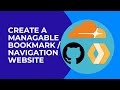 Create A Manageable Bookmark and Navigation Site Using Cloudflare Worker