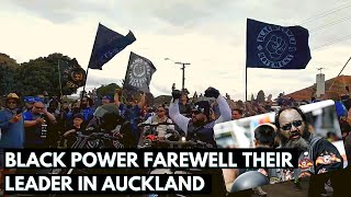Black Power members pay respect to their leader Wiremu “Knockers” Allen