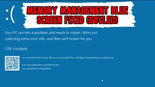 (FIXED) How to FIX (Blue Screen) Memory Management Windows 11/10