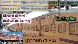 Chennai Central - Arakkonam Unreserved Journey ! Non Stop Run ! Onboard Shivamogga Town Special