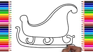 How to draw santa claus sleigh step by step (Easy Steps) | Christmas Drawings