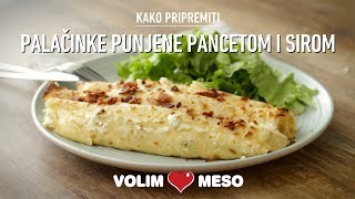 Zapečene palačinke punjene sirom i pancetom