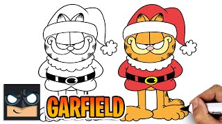 How to Draw Christmas Garfield