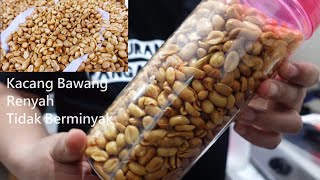 Tips Kacang bawang lebaran dari bahan lokal yang renyah, tidak berminyak dan cantik warna nya