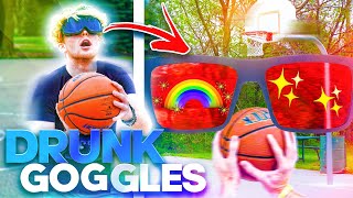 Drunk Goggles 3 Point Basketball Challenge!