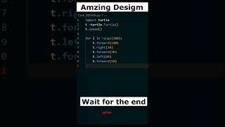Graphic Design 😱 python turtle || python tutorial || python programming|| amazing graphic design