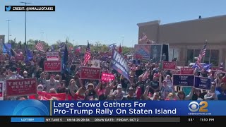 Pro-Trump Rally Brings Large Crowd To Staten Island