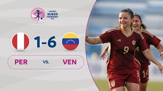 PERÚ vs. VENEZUELA [1-6] | RESUMEN | CONMEBOL SUB20 FEM | FASE FINAL