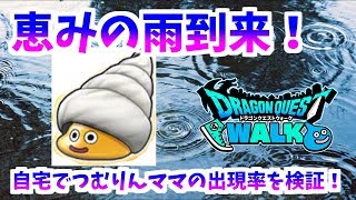 【DQウォーク】恵みの雨？雨の日に自宅でつむりんママを狩る！【台風19号注意】