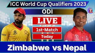 🔴Live : Nepal Vs Zimbabwe World Cup Qualifier Live | Nepal Vs ZIM VS NEP-Scorecard Live |