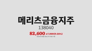 메리츠금융지주주가분석(138040) 2024년 02월 23일기준