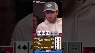 WSOP 2023 final table ALL-IN moment. JJ Vs QQ Vs KK. Main event!