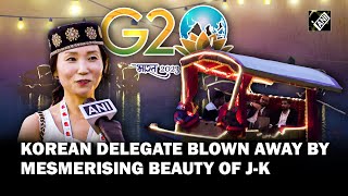 G20 Meeting in J-K: Korean Delegate mesmerised by surreal view of illuminating Shikaras in Dal Lake