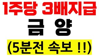 [금양주가전망]-1주당 3배지급 초대형호재 !! #금양 #금양주가 #금양주가전망 #박순혁 #기봉이주식 #선대인tv