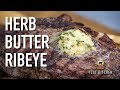 Garlic Herb Butter with Grilled Ribeye Steak Recipe