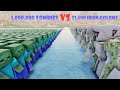 Minecraft Battle | 1,000,000 Zombies vs 23,500 Iron Golems | Ultimate Epic Battle Simulator 2