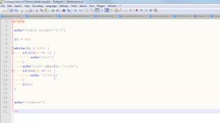 Create an HTML Table with PHP - ASCII Values Example