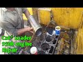 Caterpillar wheel Loader 950b engine liner sleap fitting method..