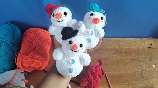 Muñeco de nieve ⛄❄️ esfera amigurumi❄️súper facil