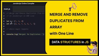 ONE LINE: Merge and Remove Duplicates in Array in JavaScript