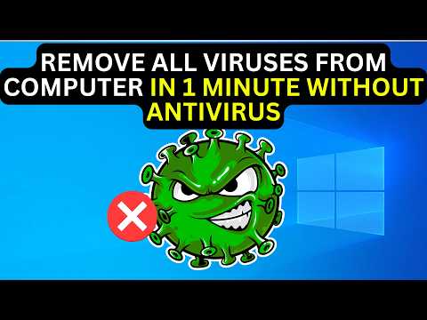 How To Delete / Remove ALL VIRUSES from your computer IN 1 MINUTE WITHOUT ANTIVIRUS