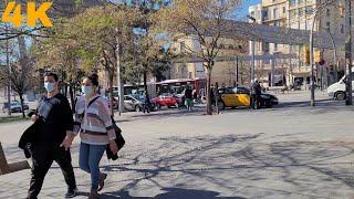 4K Walking Tour - Barcelona Sunshine February 11, 2021 General Mitre to Parc Guell Tour