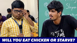 Eat Chicken or Starve? | What Would You Do? | Q & A | Lecture | Veganism