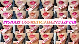 New Insight Cosmetics Matte Lip Ink Review \u0026 Lip Swatches All 24 Shades | Sonreya